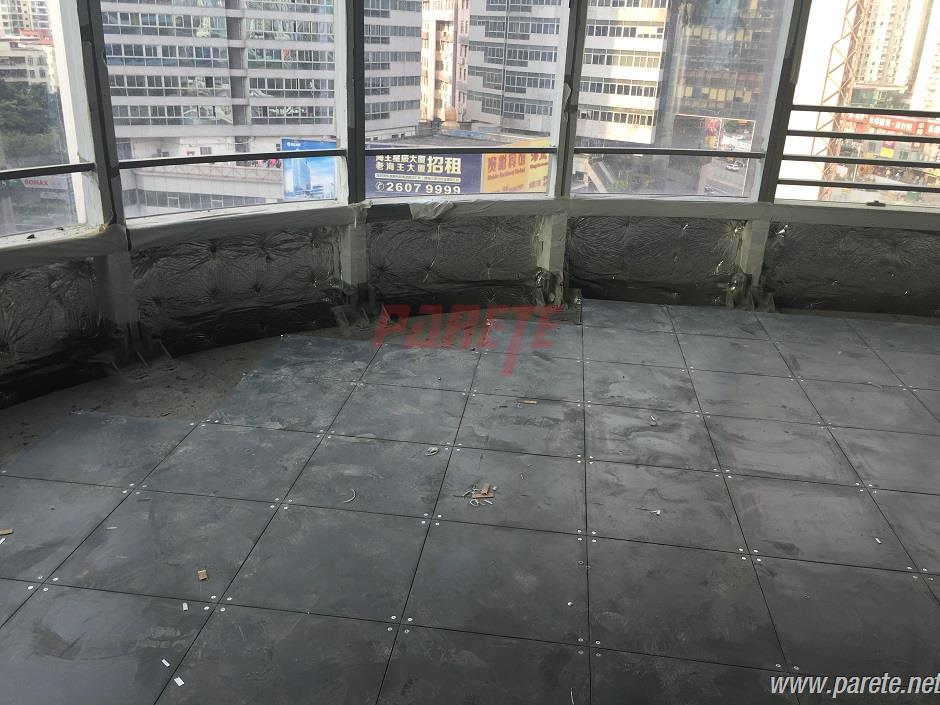  office bare finish raised floor installation